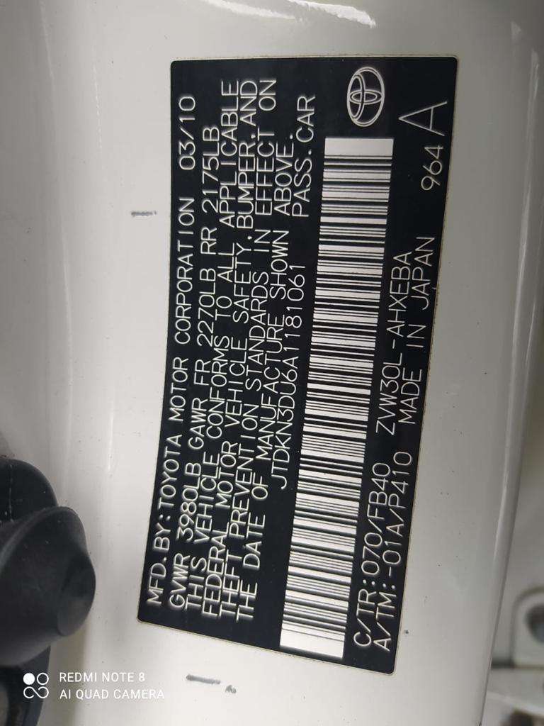 Toyota Prius, 2010 il, 1.8 L, 270 370 km